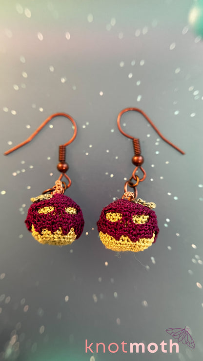 Poisoned Apple Micro Crochet Earrings