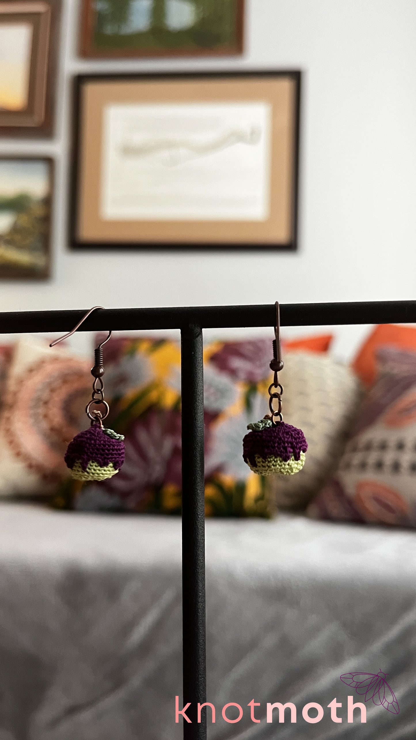 Poisoned Apple Micro Crochet Earrings