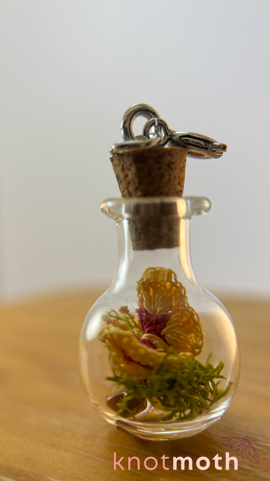 Beatrice Butterfly Terrarium Small Micro Crochet Terrarium Jar