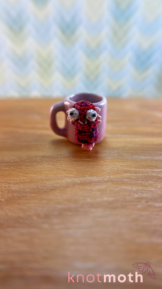 Axel Axolotl Micro Crochet Magnetic Mug Trinket