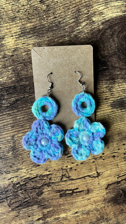 flower statement earrings