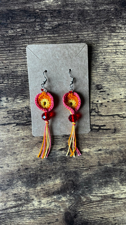 Red Canna Earrings